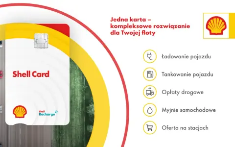 Karta paliwowa Shell Card – kompleksowe rozwiązanie dla Twojej floty: ładowanie, tankowanie, opłaty drogowe i myjnie.