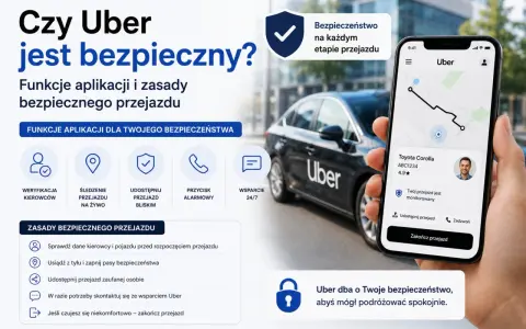 Czy Uber jest legalny? Aplikacja Uber zapewnia bezpieczeństwo na każdym etapie przejazdu, oferując weryfikację kierowców, śledzenie przejazdu i wsparcie.