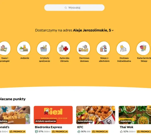Glovo oferuje dostawę jedzenia i artykułów spożywczych. Sprawdź aktualne promocje i niską prowizję Glovo na dostawy.